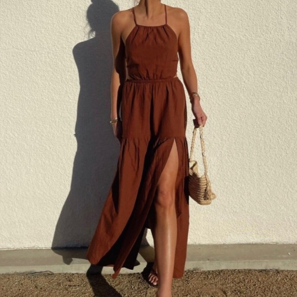 NEW L*Space “Jaide” Dress in Coffee Brown